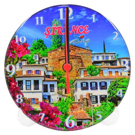 Şirince Themed Epoxy Wall Clock Home Decoration 17 Cm - 5