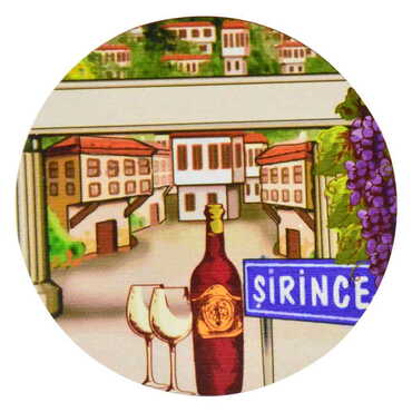 Şirince Themed Wooden Custom Printed Souvenir Coaster 100 mm - 5