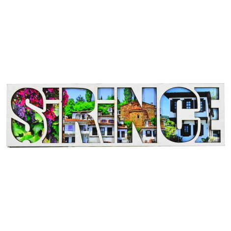 Şirince Themed Wooden Customised City Name Letter Souvenir Fridge Magnet - 6