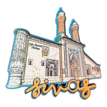 Sivas Themed Wooden Customised 2D Souvenir Fridge Magnet - 4