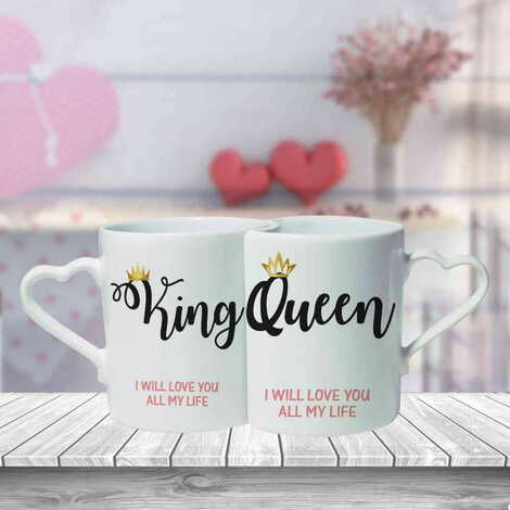 Sweetheart Themed Ceramic Couple Mug Set - 13