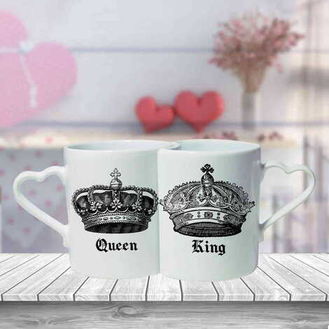 Sweetheart Themed Ceramic Couple Mug Set - 15