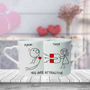 Sweetheart Themed Ceramic Couple Mug Set - 20