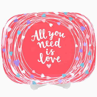 Sweetheart Themed Custom Printed Metal Tin Tray - 7