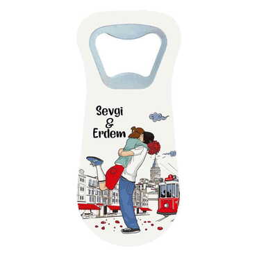 Sweetheart Themed Customised Uv Printed Plastic Base Plastic Base Bottle Opener 95x43 mm - 4