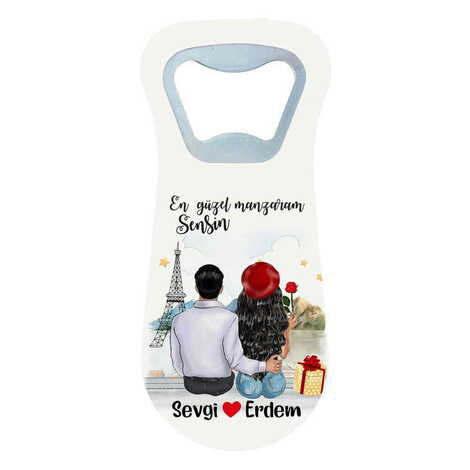 Sweetheart Themed Customised Uv Printed Plastic Base Plastic Base Bottle Opener 95x43 mm - 5