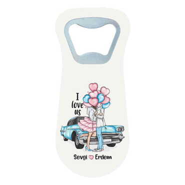 Sweetheart Themed Customised Uv Printed Plastic Base Plastic Base Bottle Opener 95x43 mm - 6