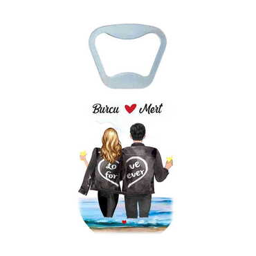 Sweetheart Themed Customised Uv Printed Plastic Base Plastic Base Bottle Opener 95x43 mm - 9