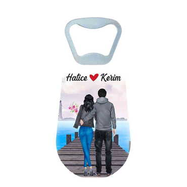 Sweetheart Themed Customised Uv Printed Plastic Base Plastic Base Bottle Opener 95x43 mm - 10