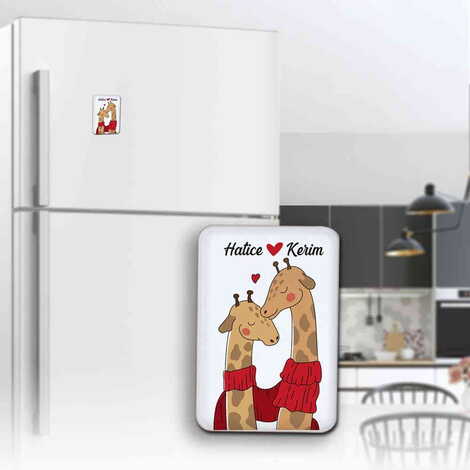 Sweetheart Themed Customised UV Printed Plastic Base Rectangle Fridge Magnet 80x50 mm - 9