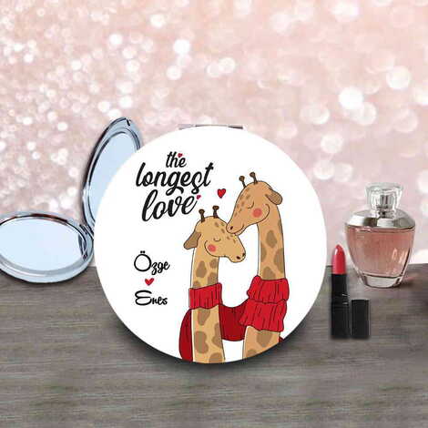 Sweetheart Themed Customised Uv Printed Round Compact Mirror 72x11 mm - 7