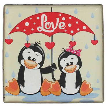 Sweetheart Themed Epoxy Dome Square Souvenir Fridge Magnet 65x65 mm - 38