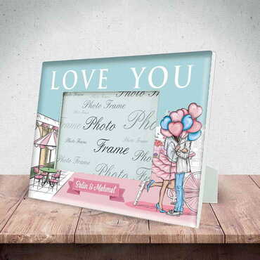 Sweetheart Themed Epoxy Photo Frame Travel Souvenir 10x15 Cm - 7