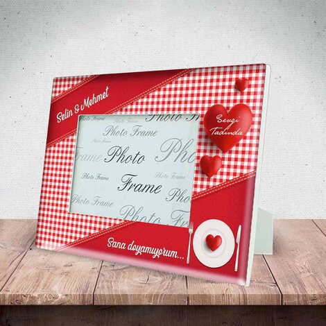 Sweetheart Themed Epoxy Photo Frame Travel Souvenir 10x15 Cm - 12