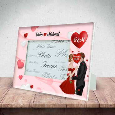 Sweetheart Themed Epoxy Photo Frame Travel Souvenir 10x15 Cm - 16