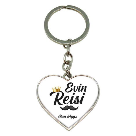 Sweetheart Themed Metal Heart Keychain 40x90 mm - 3