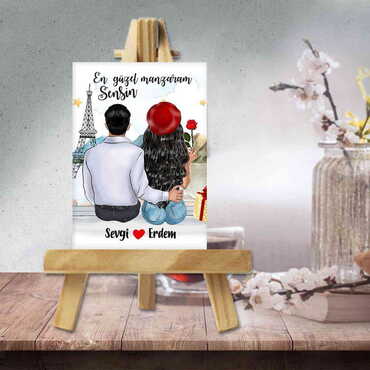 Sweetheart Themed Mini Print Canvas Magnet With Easel 70x100 mm - 6