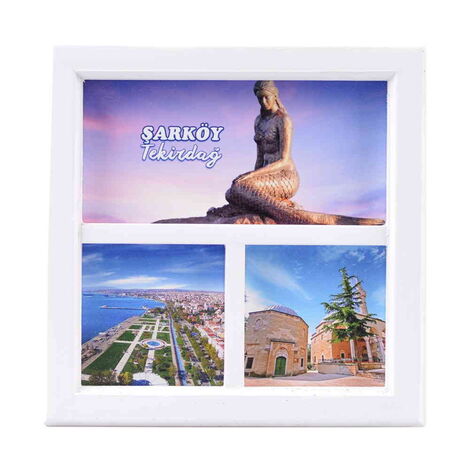 Tekirdag Themed Big Wooden Printed Frame 210x210 mm - 6