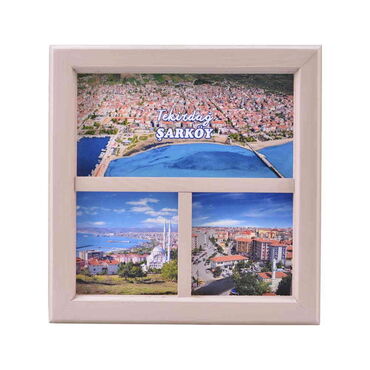 Tekirdag Themed Big Wooden Printed Frame 210x210 mm - 7