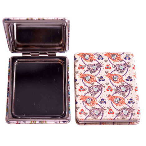 Tile Pattern Themed Custom Printed Rectangle Pocket Mirror - 3