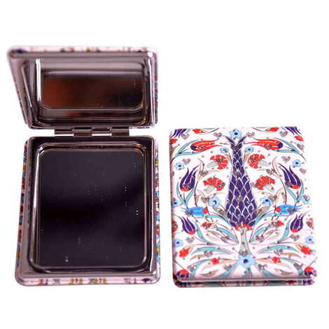 Tile Pattern Themed Custom Printed Rectangle Pocket Mirror - 4