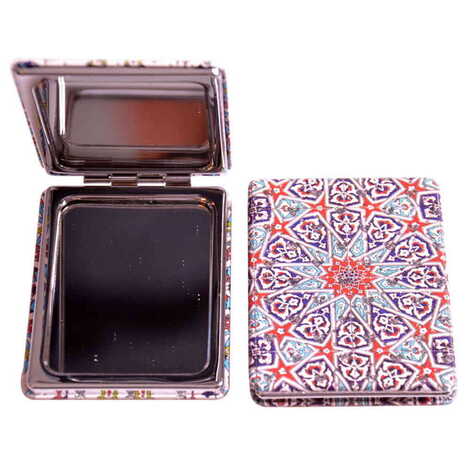 Tile Pattern Themed Custom Printed Rectangle Pocket Mirror - 5