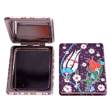 Tile Pattern Themed Custom Printed Rectangle Pocket Mirror - 6