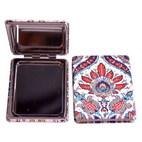 Tile Pattern Themed Custom Printed Rectangle Pocket Mirror - 7