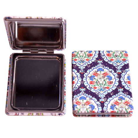 Tile Pattern Themed Custom Printed Rectangle Pocket Mirror - 9