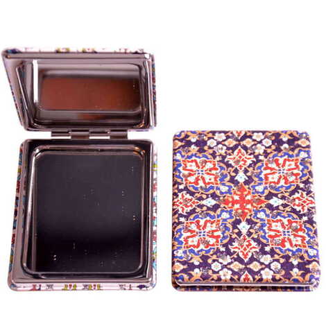 Tile Pattern Themed Custom Printed Rectangle Pocket Mirror - 12