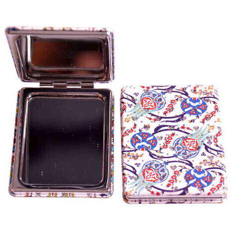 Tile Pattern Themed Custom Printed Rectangle Pocket Mirror - 13