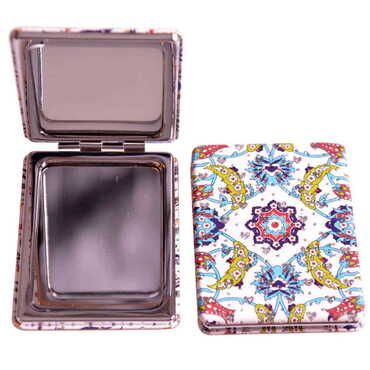 Tile Pattern Themed Custom Printed Rectangle Pocket Mirror - 14