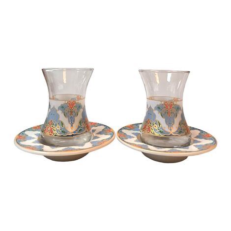 Tile Pattern Themed Dual Asena Tea Set - 8