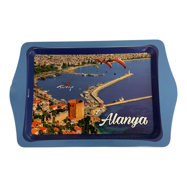 Myros - Toptan Alanya Temalı Tepsi Çift Yön Baskılı 23*30 Cm