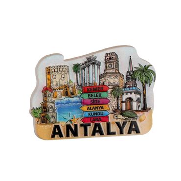 Toptan Antalya Bölgesi Temalı Polyester Magnet - 2