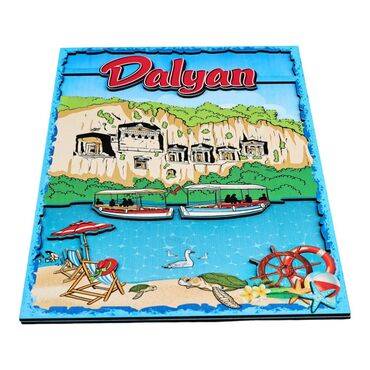 Toptan Dalyan Temalı Myros 20*29 Cm Ahşap Tabela - 2