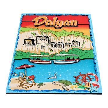 Toptan Dalyan Temalı Myros 20*29 Cm Ahşap Tabela - 3