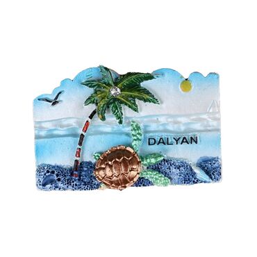 Toptan Dalyan Temalı Taşli Ve Sedefli̇ Polyester Magnet - 6