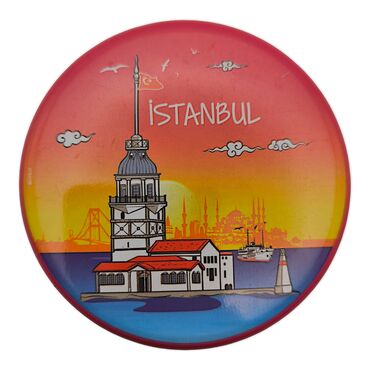 Toptan İstanbul Temalı Myros Metal Kutu Mum 73x35 mm - 5