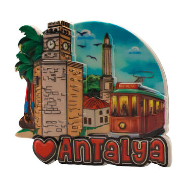 Toptan Myros Antalya Temalı Yöresel Polyester Magnet - 11