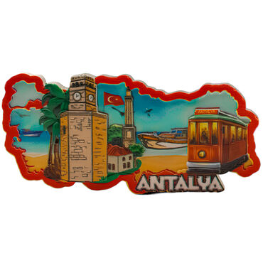 Toptan Myros Antalya Temalı Yöresel Polyester Magnet - 12