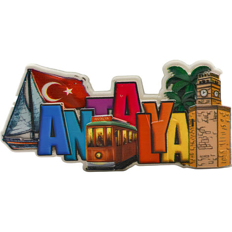 Toptan Myros Antalya Temalı Yöresel Polyester Magnet - 13