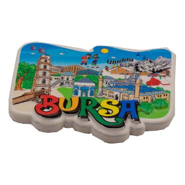 Toptan Myros Bursa Temalı Yöresel Polyester Magnet - 2