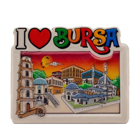 Toptan Myros Bursa Temalı Yöresel Polyester Magnet - 8