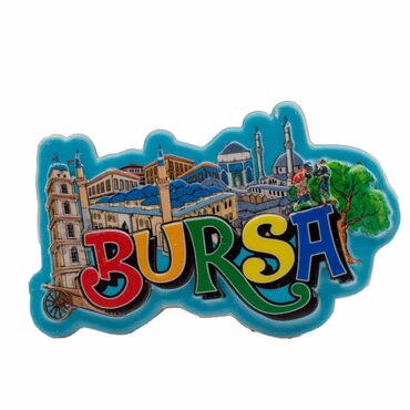 Toptan Myros Bursa Temalı Yöresel Polyester Magnet - 12