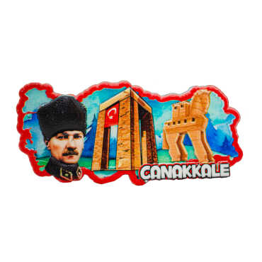 Toptan Myros Çanakkale Temalı Yöresel Polyester Magnet - 13