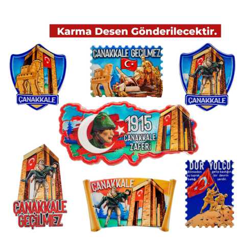 Toptan Myros Çanakkale Temalı Yöresel Polyester Magnet - 2