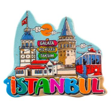 Toptan Myros İstanbul Temalı Yöresel Polyester Magnet - 8