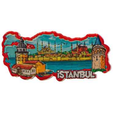 Toptan Myros İstanbul Temalı Yöresel Polyester Magnet - 14