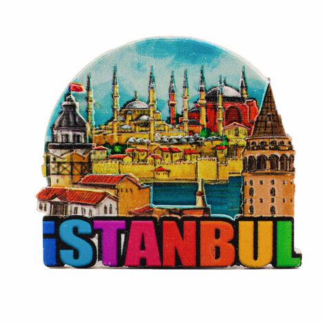 Toptan Myros İstanbul Temalı Yöresel Polyester Magnet - 12